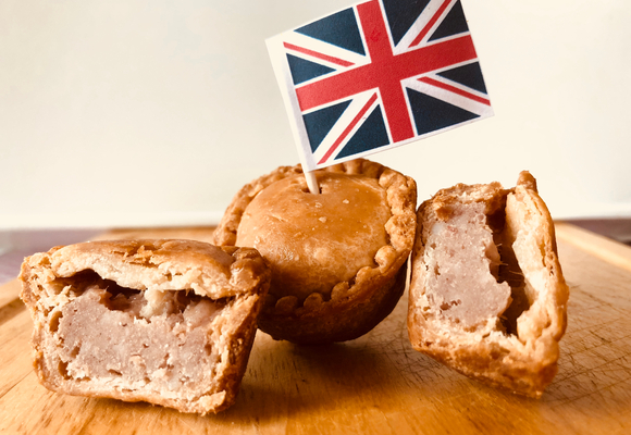 pork pie with british flag